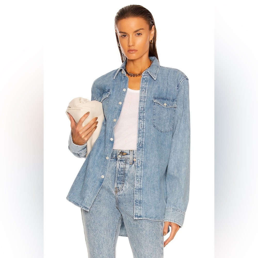 Wardrobe.NYC Oversized Denim Shirt in Small